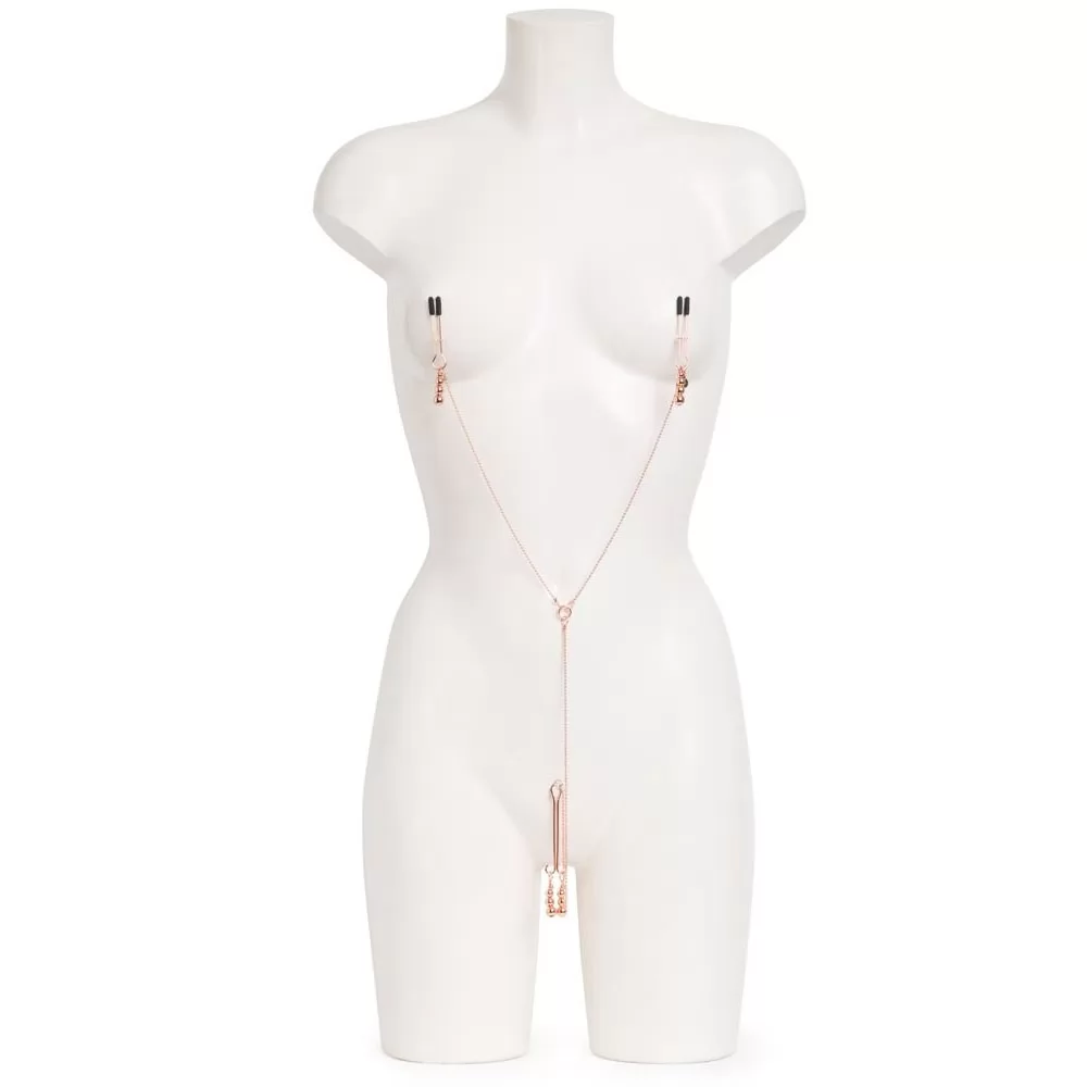 ЗАЖИМЫ ДЛЯ СОСКОВ И КЛИТОРА ALL SENSATION NIPPLE AND CLITORAL CHAIN. Вид 5.
