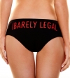 ЖЕНСКИЕ ТРУСИКИ HUSTLER С НАДПИСЬЮ BARELY LEGAL (S-M). Вид 1.