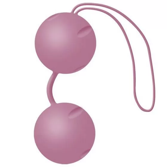 РОЗОВЫЕ ВАГИНАЛЬНЫЕ ШАРИКИ JOYBALLS С ПЕТЕЛЬКОЙ. Вид 1.