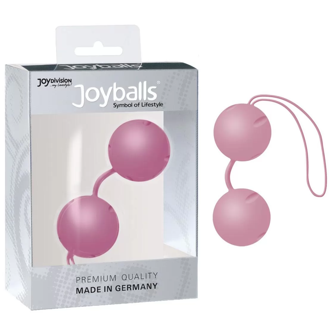 РОЗОВЫЕ ВАГИНАЛЬНЫЕ ШАРИКИ JOYBALLS С ПЕТЕЛЬКОЙ. Вид 2.