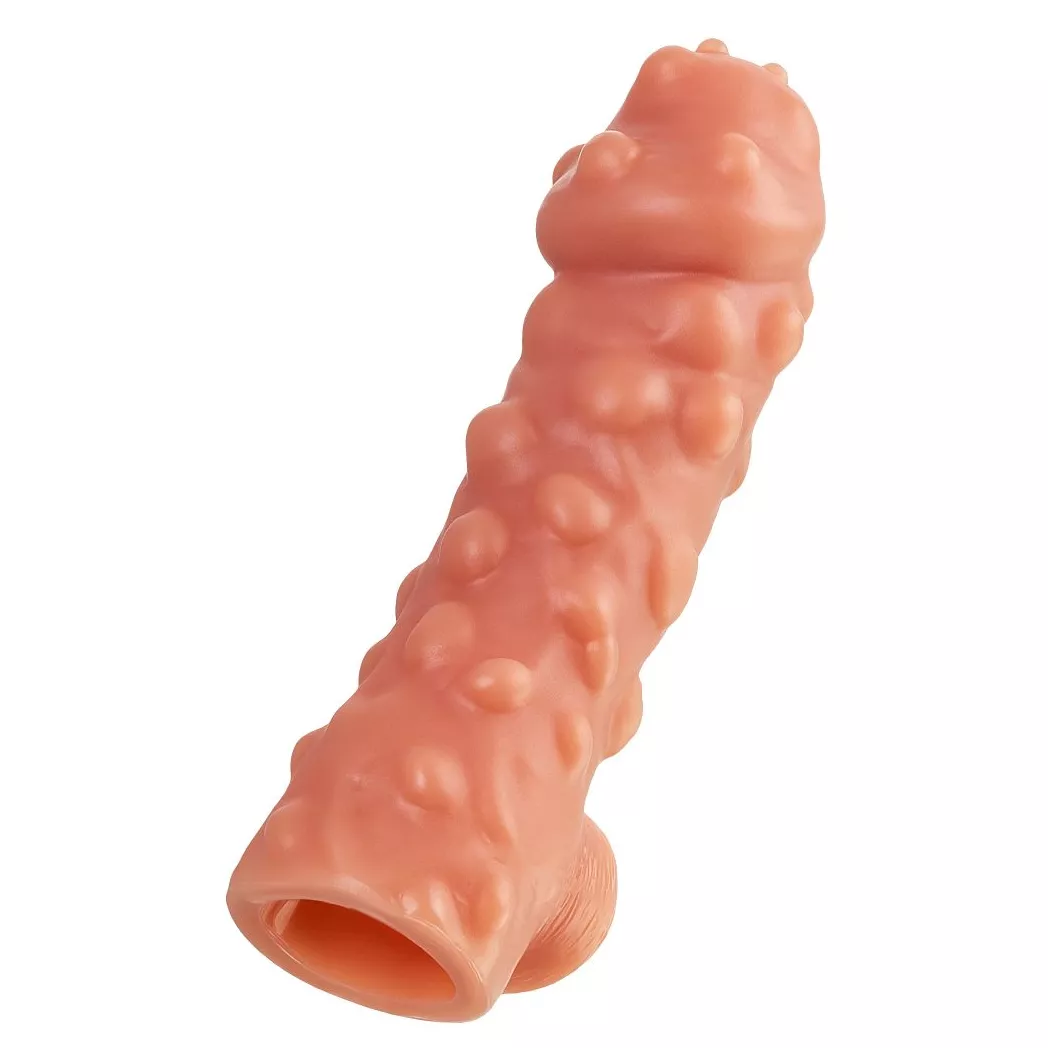 НАСАДКА НА ФАЛЛОС С КРУПНЫМИ БУГОРКАМИ COCK SLEEVE 003 SIZE L 17,6 СМ. Вид 2.