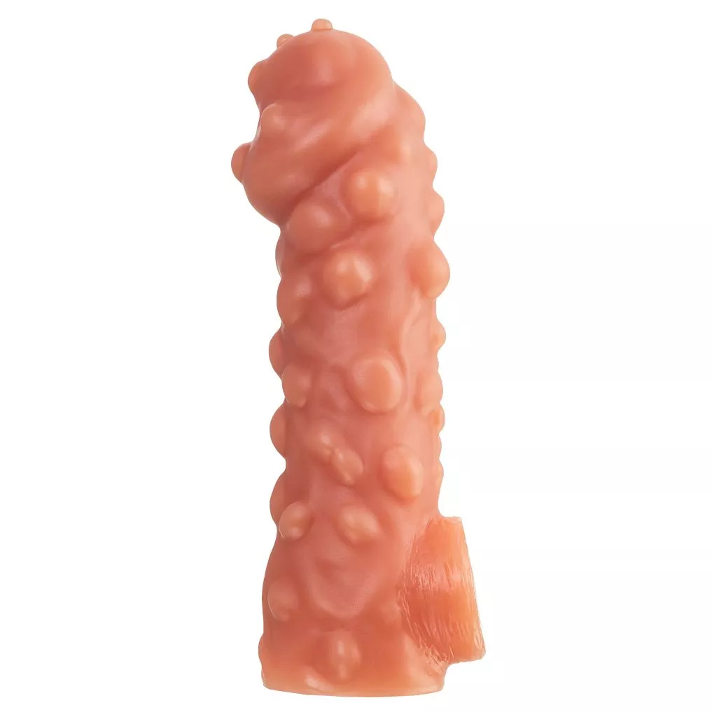 НАСАДКА НА ФАЛЛОС С КРУПНЫМИ БУГОРКАМИ COCK SLEEVE 003 SIZE L 17,6 СМ. Вид 5.