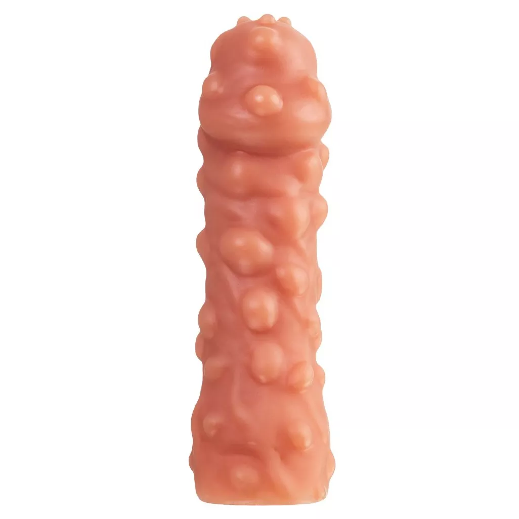 НАСАДКА НА ФАЛЛОС С КРУПНЫМИ БУГОРКАМИ COCK SLEEVE 003 SIZE M 15,6 СМ. Вид 3.