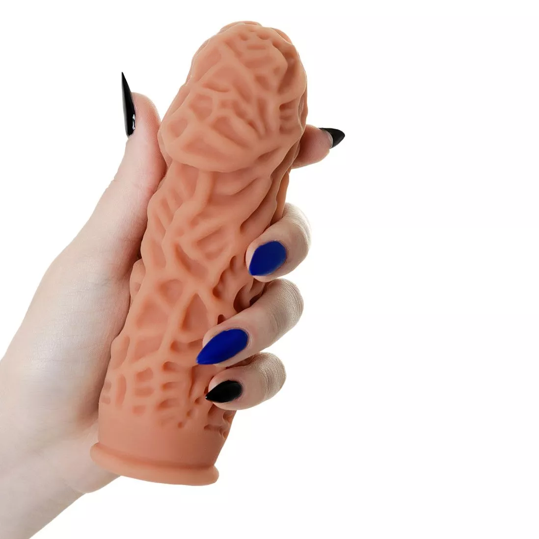 НАСАДКА НА ФАЛЛОС С РЕЛЬЕФНЫМИ СКЛАДОЧКАМИ EXTREME SLEEVE 012 M-SIZE 14,7 СМ. Вид 1.