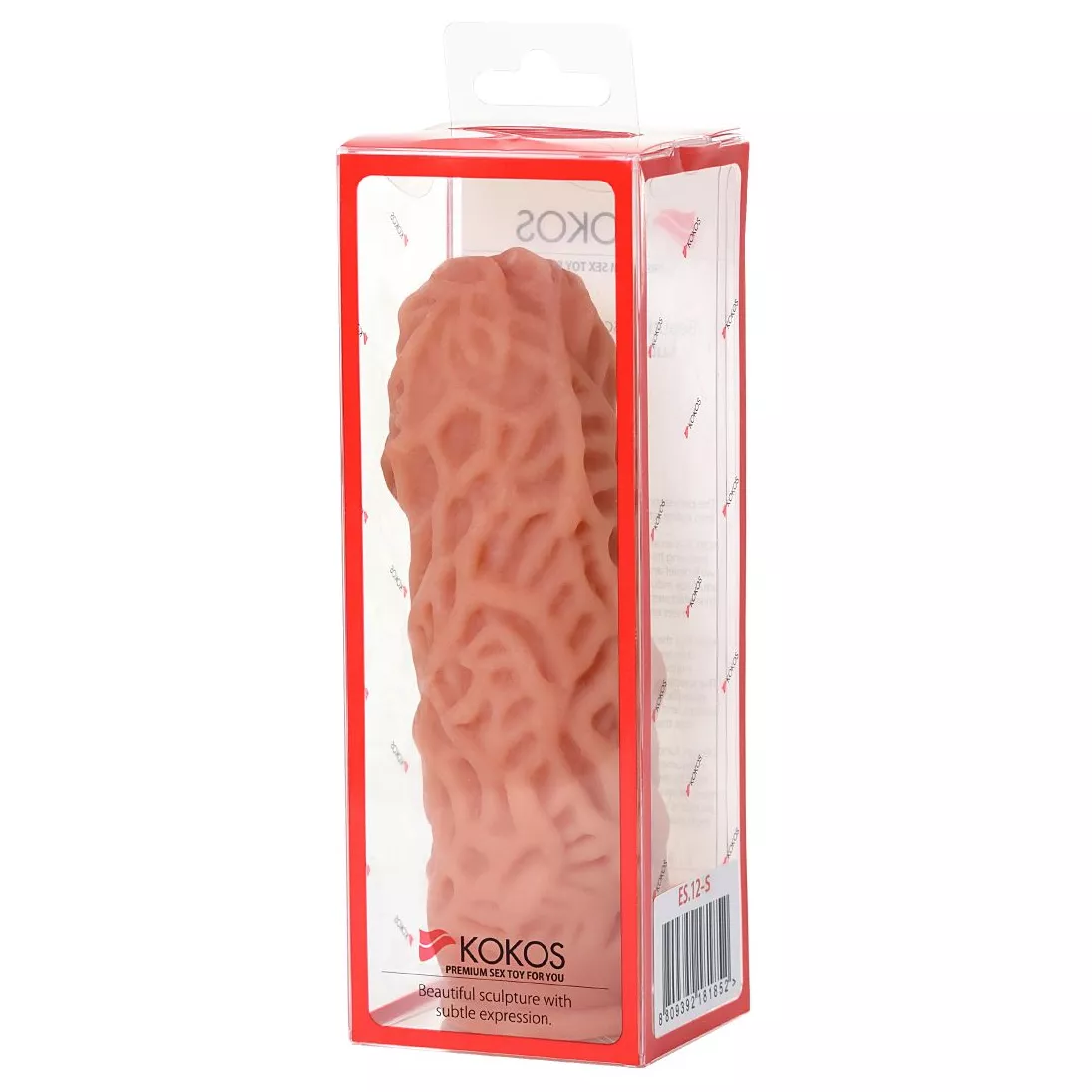 НАСАДКА НА ФАЛЛОС С РЕЛЬЕФНЫМИ СКЛАДОЧКАМИ EXTREME SLEEVE 012 M-SIZE 14,7 СМ. Вид 7.