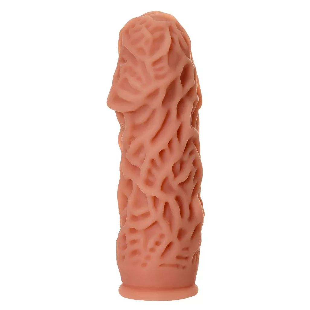 НАСАДКА НА ФАЛЛОС С РЕЛЬЕФНЫМИ СКЛАДОЧКАМИ EXTREME SLEEVE 012 S-SIZE 12,7 СМ. Вид 1.