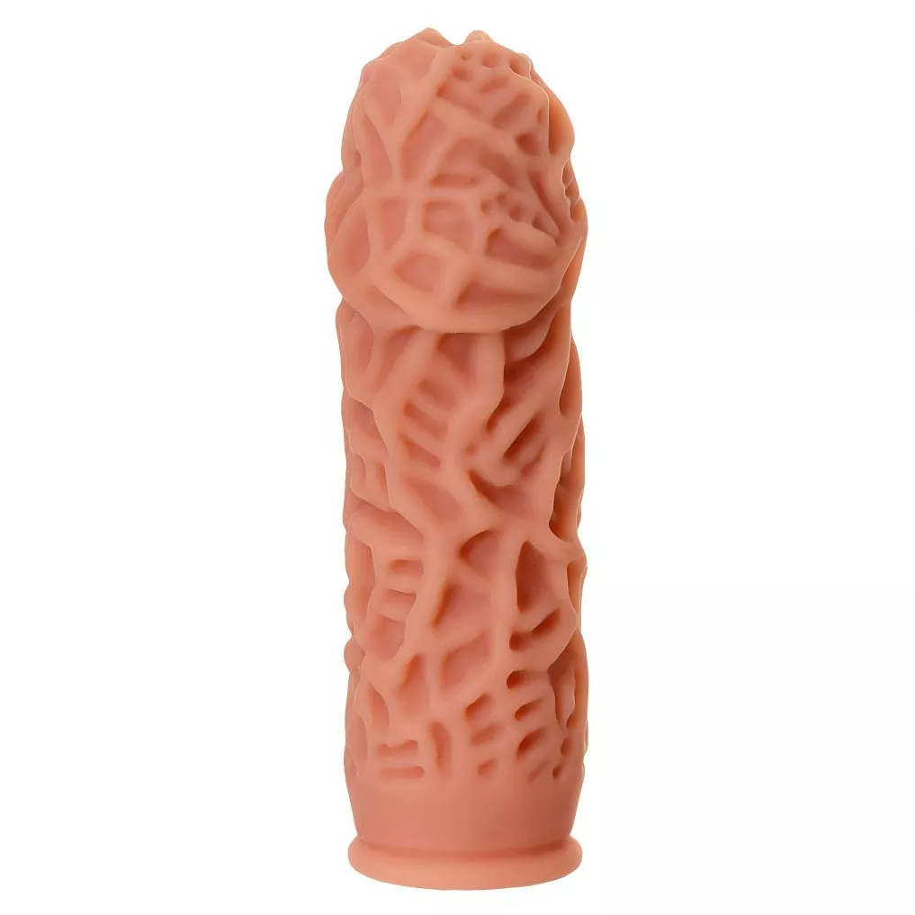 НАСАДКА НА ФАЛЛОС С РЕЛЬЕФНЫМИ СКЛАДОЧКАМИ EXTREME SLEEVE 012 S-SIZE 12,7 СМ. Вид 2.