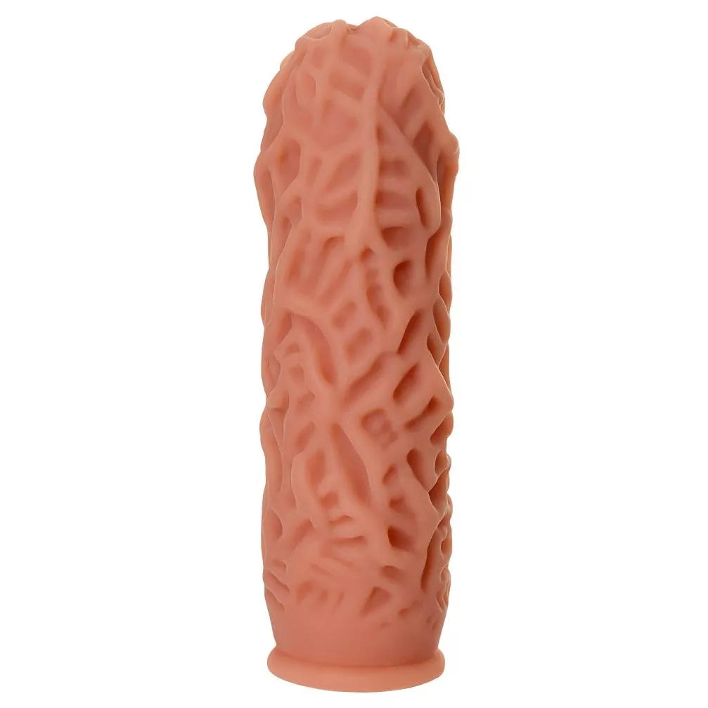 НАСАДКА НА ФАЛЛОС С РЕЛЬЕФНЫМИ СКЛАДОЧКАМИ EXTREME SLEEVE 012 S-SIZE 12,7 СМ. Вид 4.