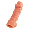 НАСАДКА НА ФАЛЛОС С КРУПНЫМИ БУГОРКАМИ COCK SLEEVE 003 SIZE L 17,6 СМ. Вид 2.