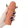 НАСАДКА НА ФАЛЛОС С РЕЛЬЕФНЫМИ СКЛАДОЧКАМИ EXTREME SLEEVE 012 M-SIZE 14,7 СМ. Вид 1.