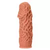 НАСАДКА НА ФАЛЛОС С РЕЛЬЕФНЫМИ СКЛАДОЧКАМИ EXTREME SLEEVE 012 S-SIZE 12,7 СМ. Вид 1.