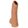 ОТКРЫТАЯ НАСАДКА-РЕАЛИСТИК С ПОДХВАТОМ МОШОНКИ NUDE SLEEVE M 12 СМ. Вид 2.
