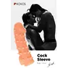 ТЕЛЕСНАЯ ЗАКРЫТАЯ НАСАДКА С ПУПЫРЫШКАМИ COCK SLEEVE 005 SIZE L 17,6 СМ. Вид 2.