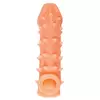 ТЕЛЕСНАЯ ЗАКРЫТАЯ НАСАДКА С ПУПЫРЫШКАМИ COCK SLEEVE 005 SIZE L 17,6 СМ. Вид 4.