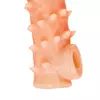 ТЕЛЕСНАЯ ЗАКРЫТАЯ НАСАДКА С ПУПЫРЫШКАМИ COCK SLEEVE 005 SIZE M 15,6 СМ. Вид 4.