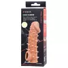 ТЕЛЕСНАЯ ЗАКРЫТАЯ НАСАДКА С ПУПЫРЫШКАМИ COCK SLEEVE 005 SIZE M 15,6 СМ. Вид 7.