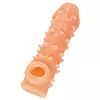 ТЕЛЕСНАЯ ЗАКРЫТАЯ НАСАДКА С ПУПЫРЫШКАМИ COCK SLEEVE 005 SIZE S 13,8 СМ. Вид 2.