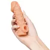 ТЕЛЕСНАЯ ЗАКРЫТАЯ НАСАДКА С ПУПЫРЫШКАМИ COCK SLEEVE 005 SIZE S 13,8 СМ. Вид 6.