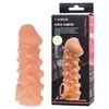 ТЕЛЕСНАЯ ЗАКРЫТАЯ НАСАДКА С ШАРИКАМИ COCK SLEEVE 010 SIZE L - 17,6 СМ.. Вид 1.