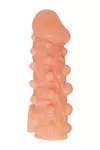 ТЕЛЕСНАЯ ЗАКРЫТАЯ НАСАДКА С ШАРИКАМИ COCK SLEEVE 010 SIZE L - 17,6 СМ.. Вид 3.