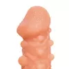 ТЕЛЕСНАЯ ЗАКРЫТАЯ НАСАДКА С ШАРИКАМИ COCK SLEEVE 010 SIZE L - 17,6 СМ.. Вид 6.