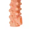 ТЕЛЕСНАЯ ЗАКРЫТАЯ НАСАДКА С ШАРИКАМИ COCK SLEEVE 010 SIZE M 15,6 СМ. Вид 5.