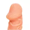 ТЕЛЕСНАЯ ЗАКРЫТАЯ НАСАДКА С ВЕНКАМИ COCK SLEEVE 006 SIZE S 13,8 СМ. Вид 5.
