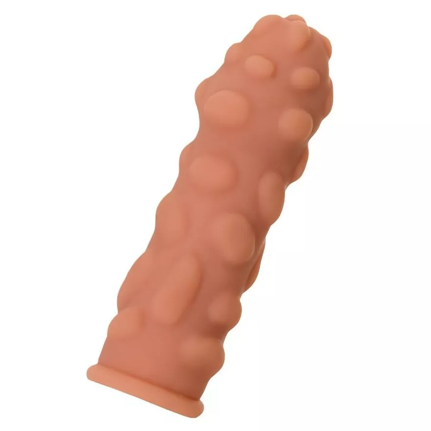 ТЕЛЕСНАЯ НАСАДКА НА ФАЛЛОС С КРУПНЫМИ БУГОРКАМИ EXTREME SLEEVE 011 S-SIZE 12,7 СМ. Вид 3.