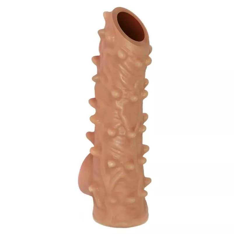 НАСАДКА С ШИПАМИ И ОТКРЫТОЙ ГОЛОВКОЙ NUDE SLEEVE S 10 СМ. Вид 1.