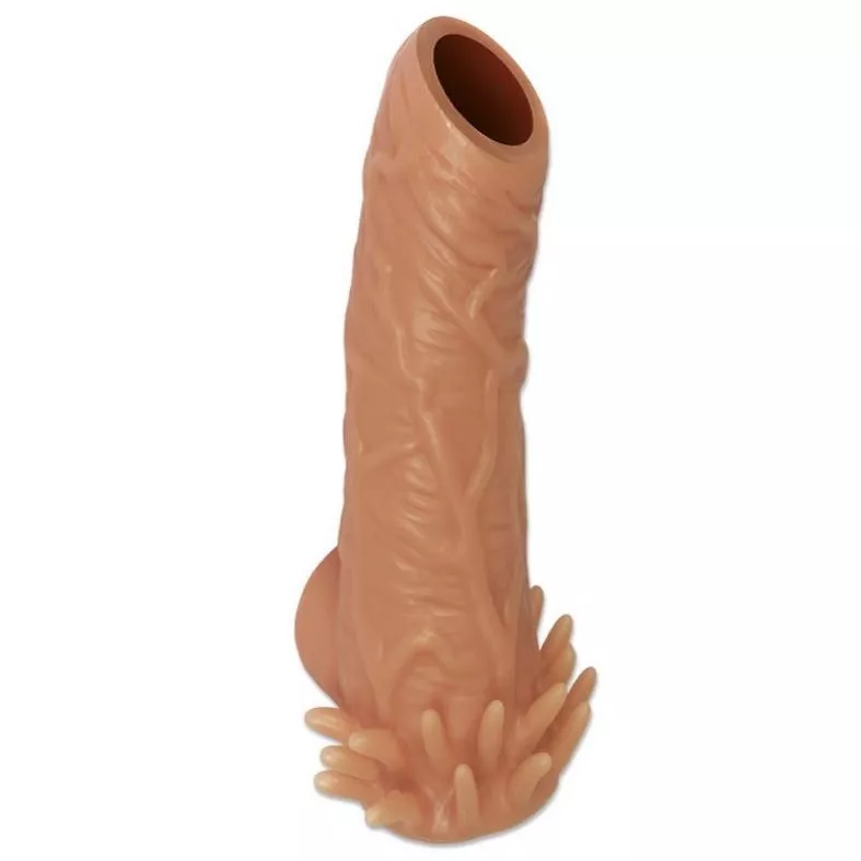 НАСАДКА С УСИКАМИ И ОТКРЫТОЙ ГОЛОВКОЙ NUDE SLEEVE S 10 СМ. Вид 1.