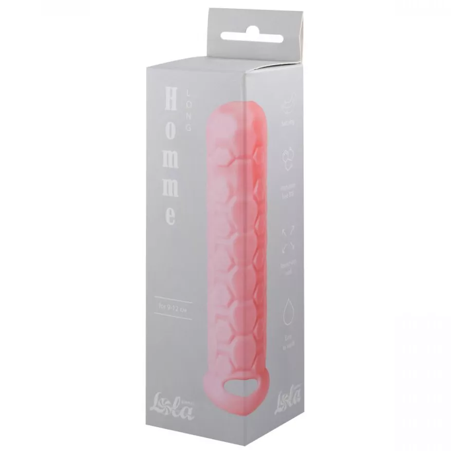 РОЗОВЫЙ ФАЛЛОУДЛИНИТЕЛЬ HOMME LONG 13,5 СМ (ПЛЮС 3 СМ). Вид 3.