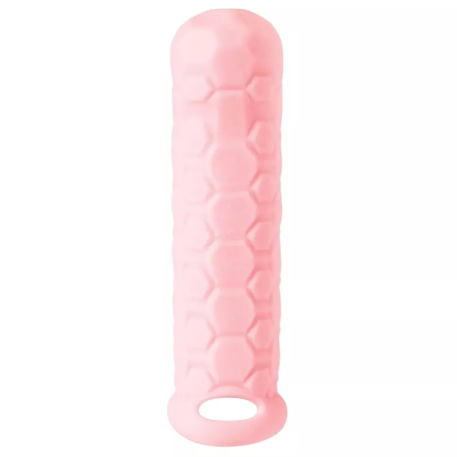 РОЗОВЫЙ ФАЛЛОУДЛИНИТЕЛЬ HOMME LONG 15,5 СМ (ПЛЮС 3 СМ). Вид 1.