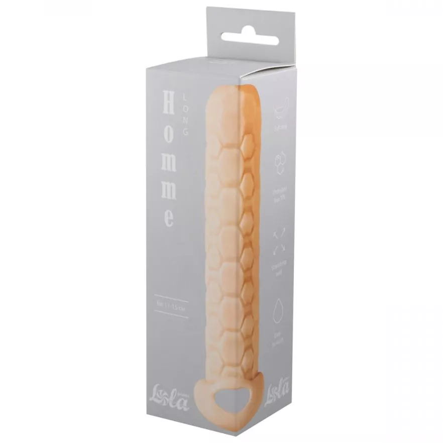 ТЕЛЕСНЫЙ ФАЛЛОУДЛИНИТЕЛЬ HOMME LONG 15,5 СМ (ПЛЮС 3 СМ). Вид 4.
