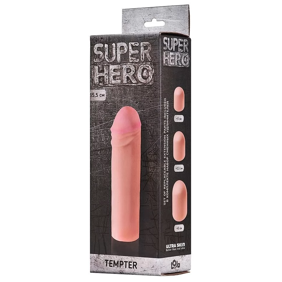 НАСАДКА УДЛИНИТЕЛЬ ПЕНИСА SUPER HERO TEMPTER (РЕГУЛИРУЕМАЯ). Вид 2.