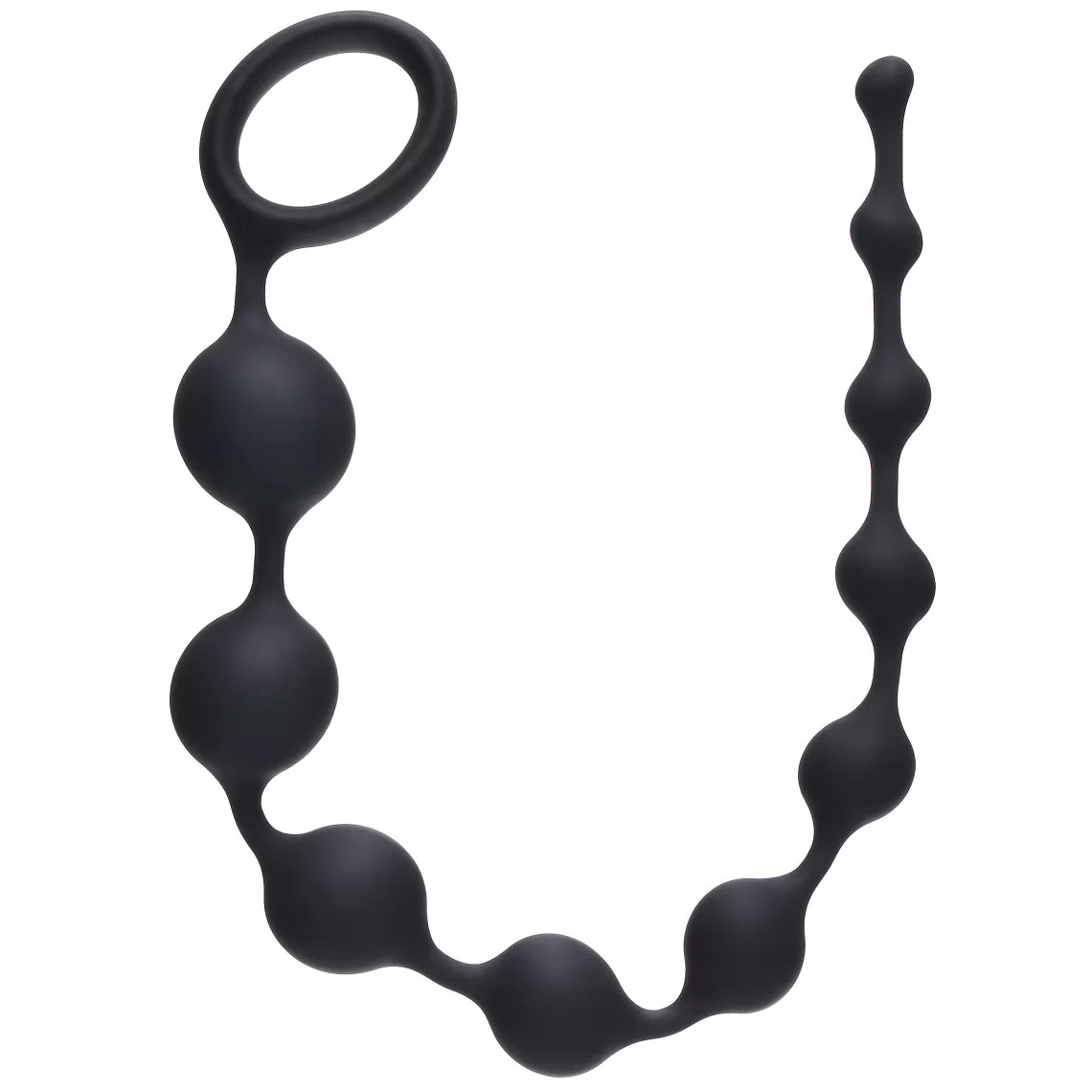 ЧЁРНАЯ АНАЛЬНАЯ ЦЕПОЧКА LONG PLEASURE CHAIN. Вид 1.