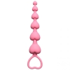 РОЗОВАЯ АНАЛЬНАЯ ЕЛОЧКА HEART S BEADS PINK. Вид 1.