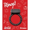 ЧЁРНОЕ ЭРЕКЦИОННОЕ КОЛЬЦО RINGS DRUMS. Вид 3.