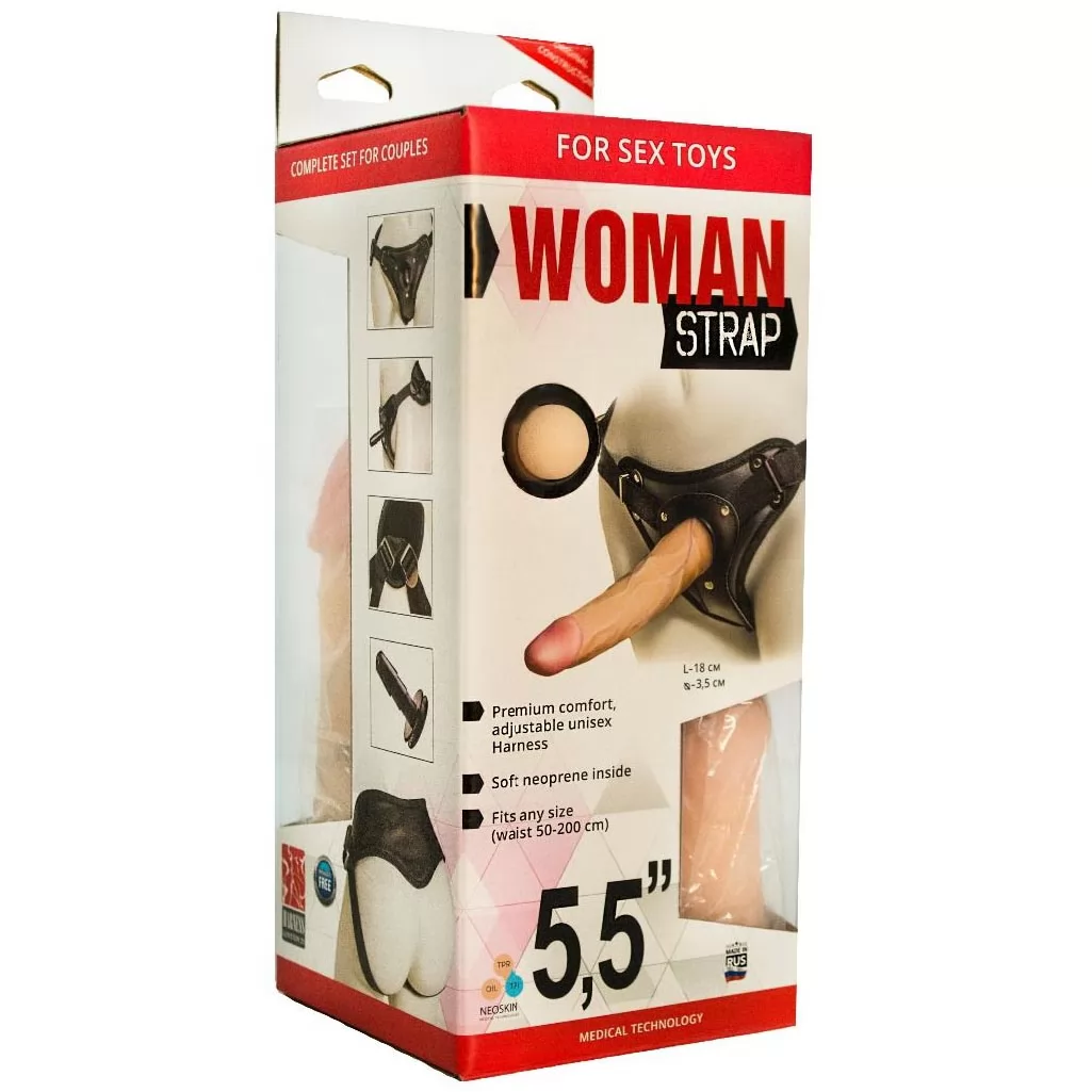 ЖЕНСКИЙ СТРАПОН С ВАГИНАЛЬНЫМ ОТРОСТКОМ WOMAN STRAP. Вид 3.