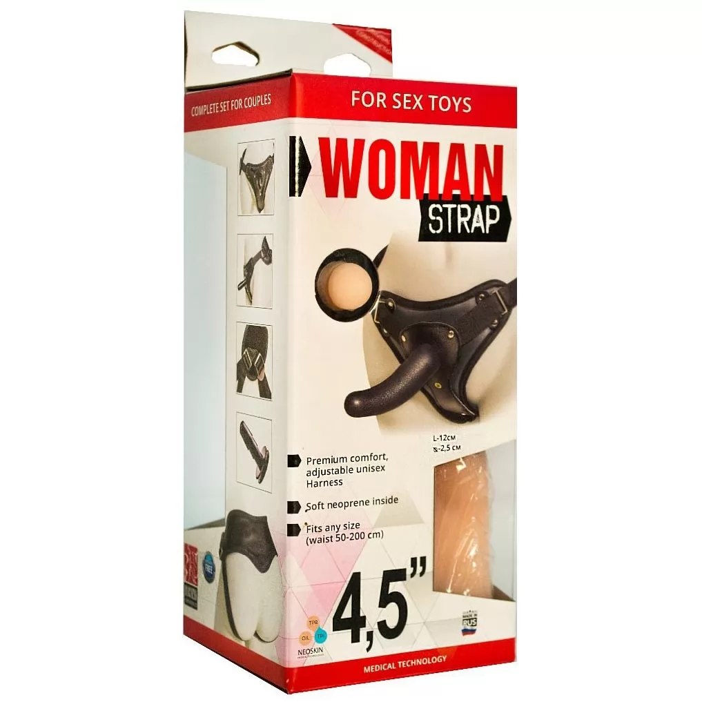 ЖЕНСКИЙ СТРАПОН С ВАГИНАЛЬНОЙ ПРОБКОЙ WOMAN STRAP. Вид 3.