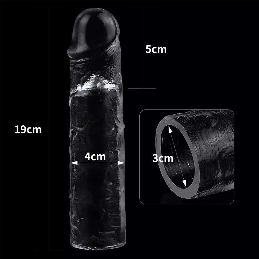 НАСАДКА FLAWLESS CLEAR PENIS SLEEVE ADD 2 - 19 СМ (ПЛЮС 5 СМ). Вид 4.