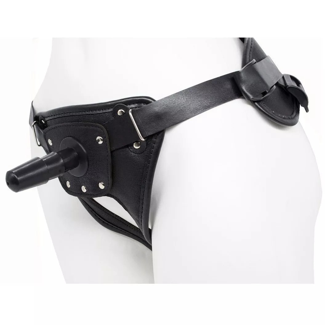 СТРАПОН HARNESS ИЗ ДВУХ ПРЕДМЕТОВ ТРУСИКИ И НАСАДКА-ФАЛЛОС 17 СМ. Вид 4.