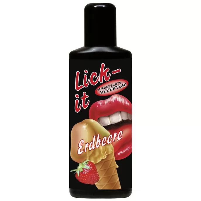 ОРАЛЬНАЯ СМАЗКА LICK IT СО ВКУСОМ ЗЕМЛЯНИКИ (50 МЛ). Вид 1.
