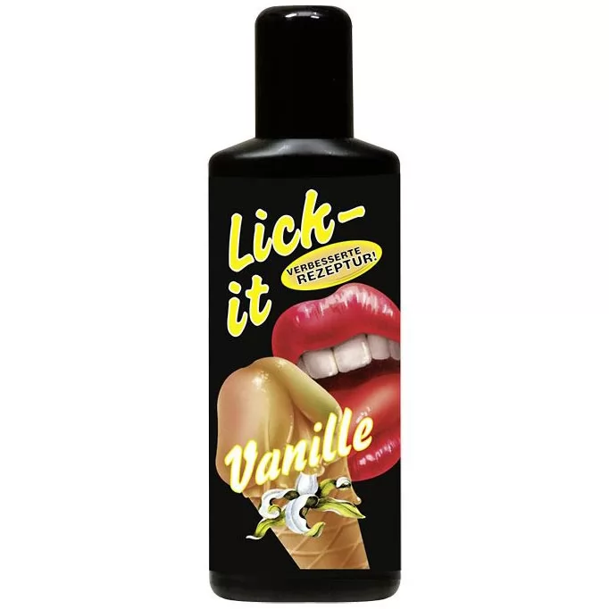 ОРАЛЬНАЯ СМАЗКА LICK IT С АРОМАТОМ ВАНИЛИ (100 МЛ). Вид 1.