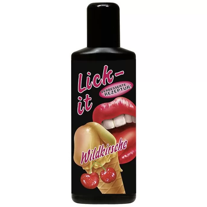 ОРАЛЬНАЯ СМАЗКА LICK IT СО ВКУСОМ ВИШНИ (100 МЛ). Вид 1.