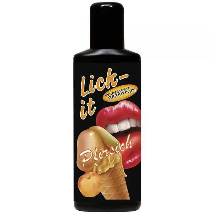 СЪЕДОБНАЯ СМАЗКА LICK IT СО ВКУСОМ ПЕРСИКА (100 МЛ). Вид 1.