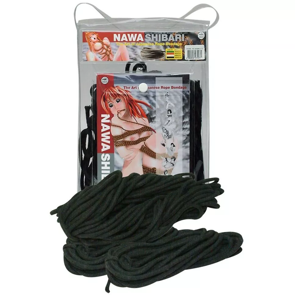 НАБОР ИЗ 3 ЧЁРНЫХ ВЕРЕВОК ДЛЯ ШИБАРИ BONDAGE-SEIL-SET. Вид 1.