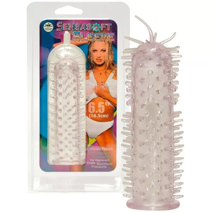 МУЖСКАЯ НАСАДКА С ШИПАМИ НА ПЕНИС SENSASOFT SLEEVE. Вид 1.