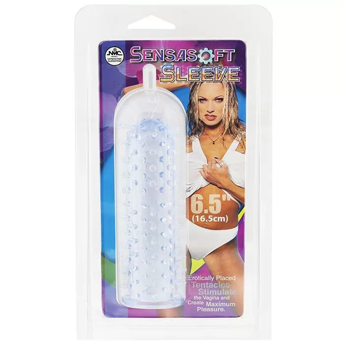 НАСАДКА С ШИПАМИ И УСИКАМИ SENSASOFT SLEEVE BLUE. Вид 2.