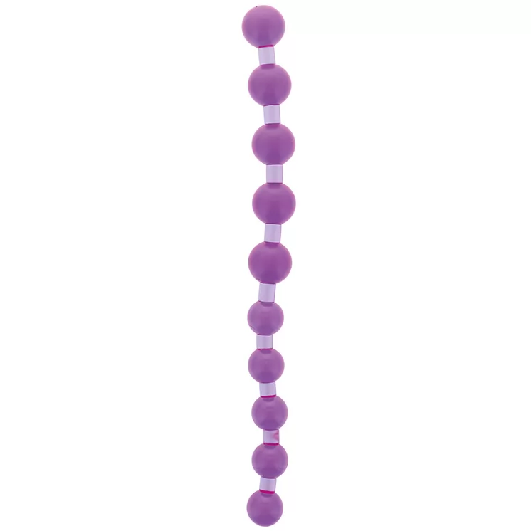 ФИОЛЕТОВАЯ АНАЛЬНАЯ ЦЕПОЧКА JUMBO JELLY THAI BEADS. Вид 1.