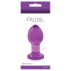 СРЕДНЯЯ ФИОЛЕТОВАЯ СТЕКЛЯННАЯ АНАЛЬНАЯ ПРОБКА CRYSTAL PLUG. Вид 3.